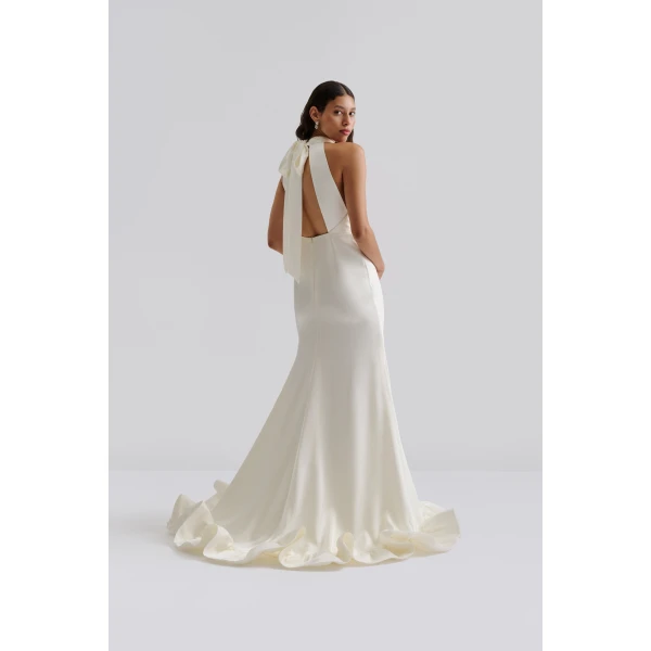 By Malina Angeline Gown in Cream, view 3