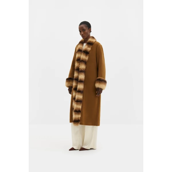 By Malina Anouk Yve Coat in Camel Anouk Yve, view 2