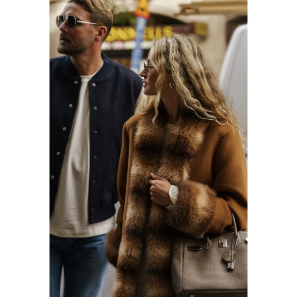 By Malina Anouk Yve Coat in Camel Anouk Yve, view 5