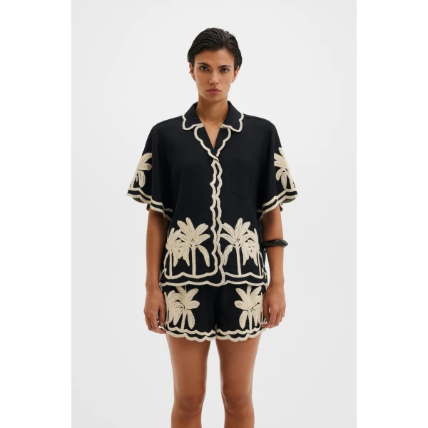 By Malina Armida Shirt in Black, view 2