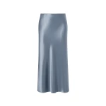 By Malina Aubree Midi Skirt in Steel Blue