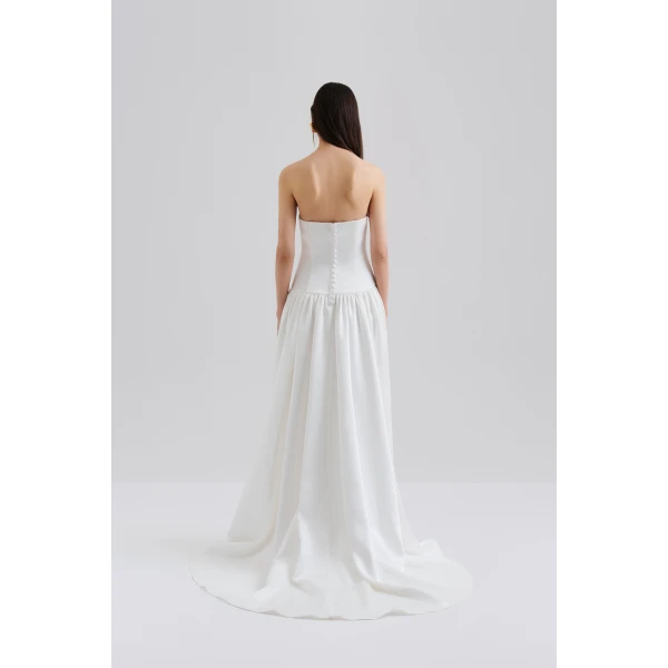 By Malina Audrey Gown in Ivory, view 4