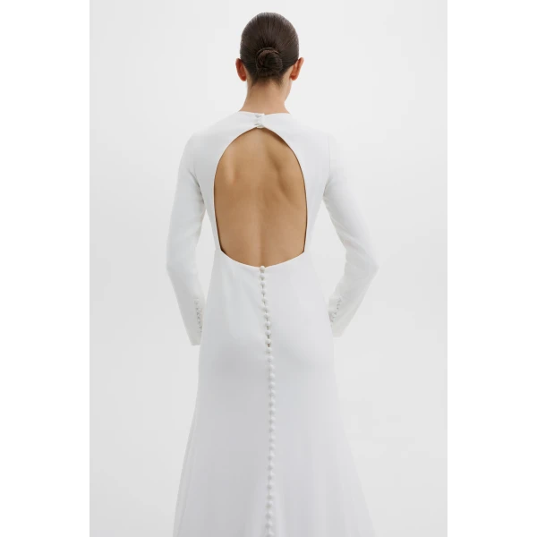 By Malina Aurora Gown in Ivory, view 4