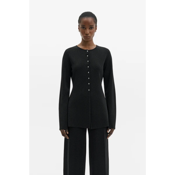 By Malina Azra Cardigan in Black, view 2