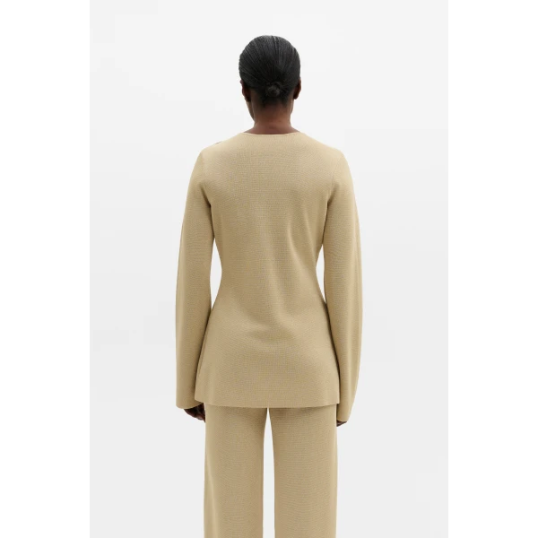 By Malina Azra Cardigan in Pale Gold, view 4