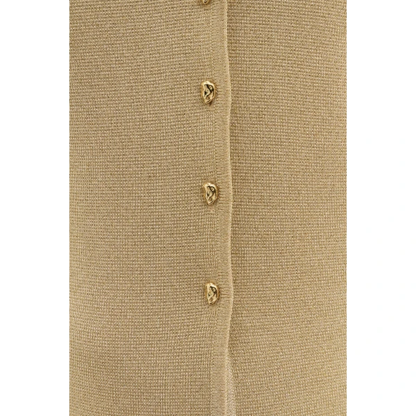By Malina Azra Cardigan in Pale Gold, view 5