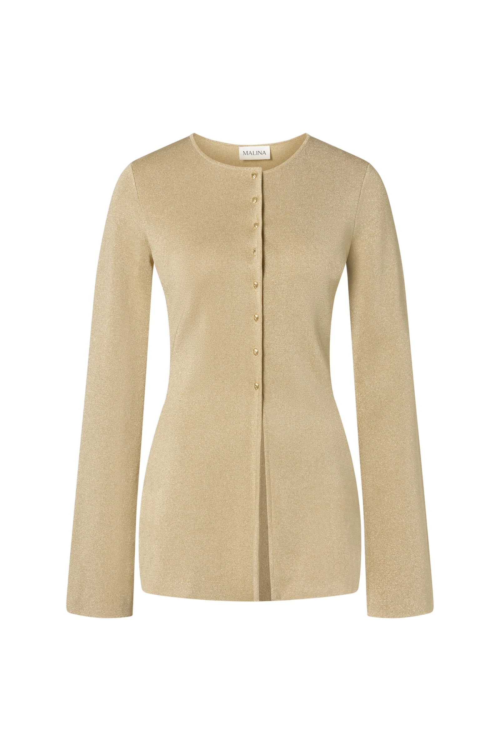 By Malina Azra Cardigan in Pale Gold By Malina Azra Cardigan in Pale Gold