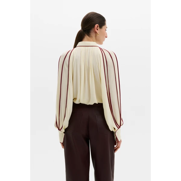 By Malina Bea Blouse in Pearl, view 5