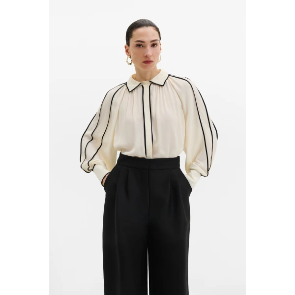 By Malina Bea Blouse in Vanilla, view 2