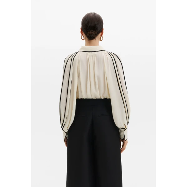 By Malina Bea Blouse in Vanilla, view 4