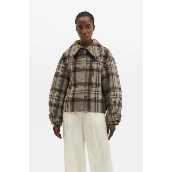 By Malina Callie Jacket in Steel Checks, view 2