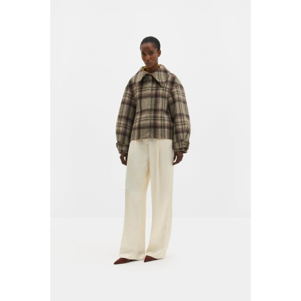 By Malina Callie Jacket in Steel Checks, view 3
