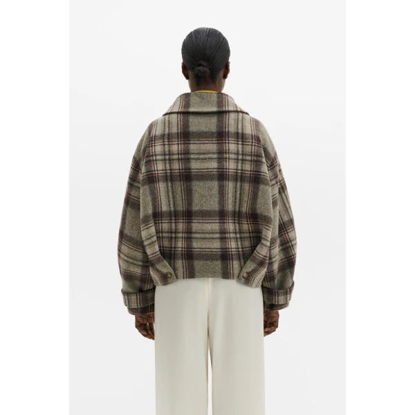 By Malina Callie Jacket in Steel Checks, view 4