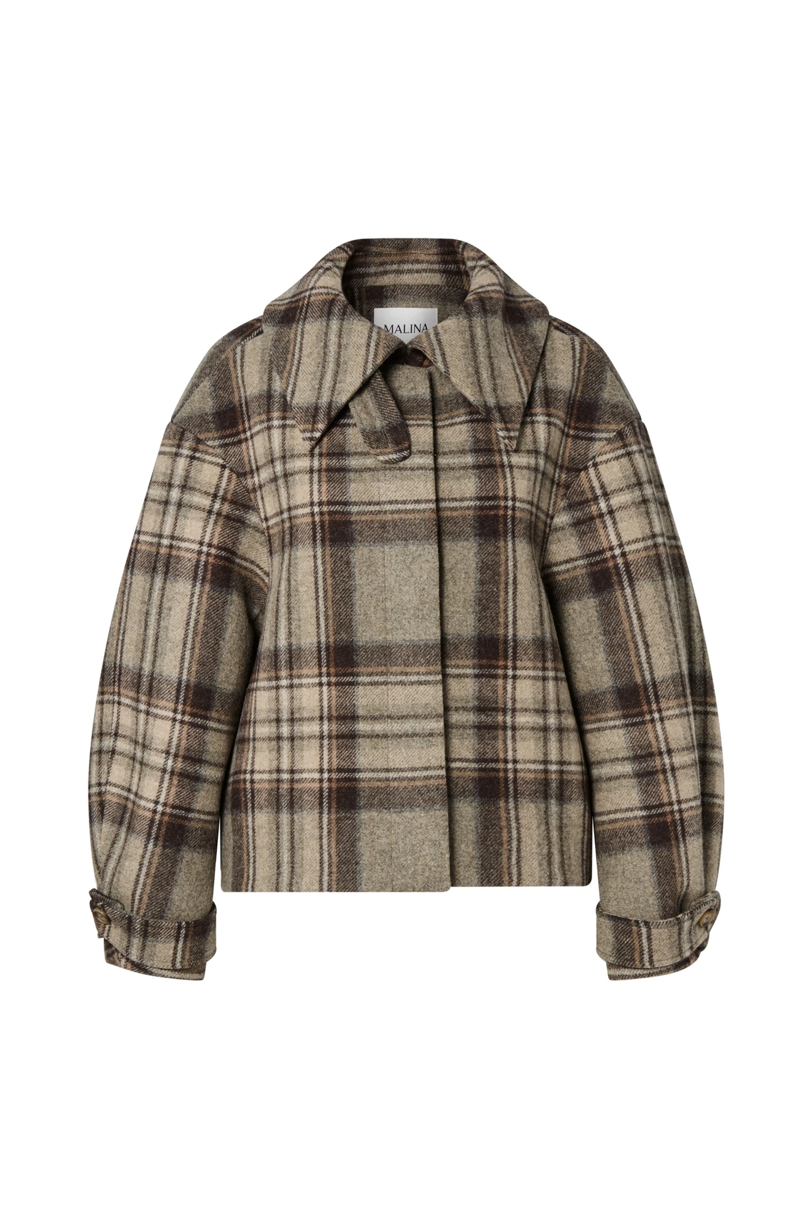 By Malina Callie Jacket in Steel Checks By Malina Callie Jacket in Steel Checks