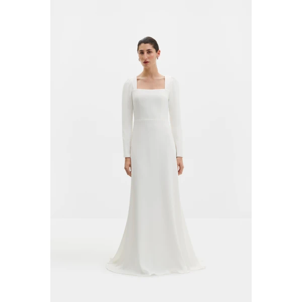 By Malina Carmen Gown in Ivory, view 2