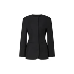 By Malina Carol Wool Blazer in Black