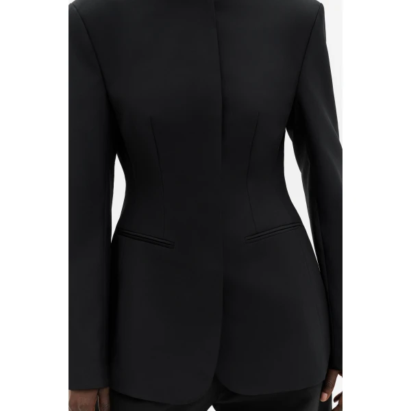 By Malina Carol Wool Blazer in Black, view 5