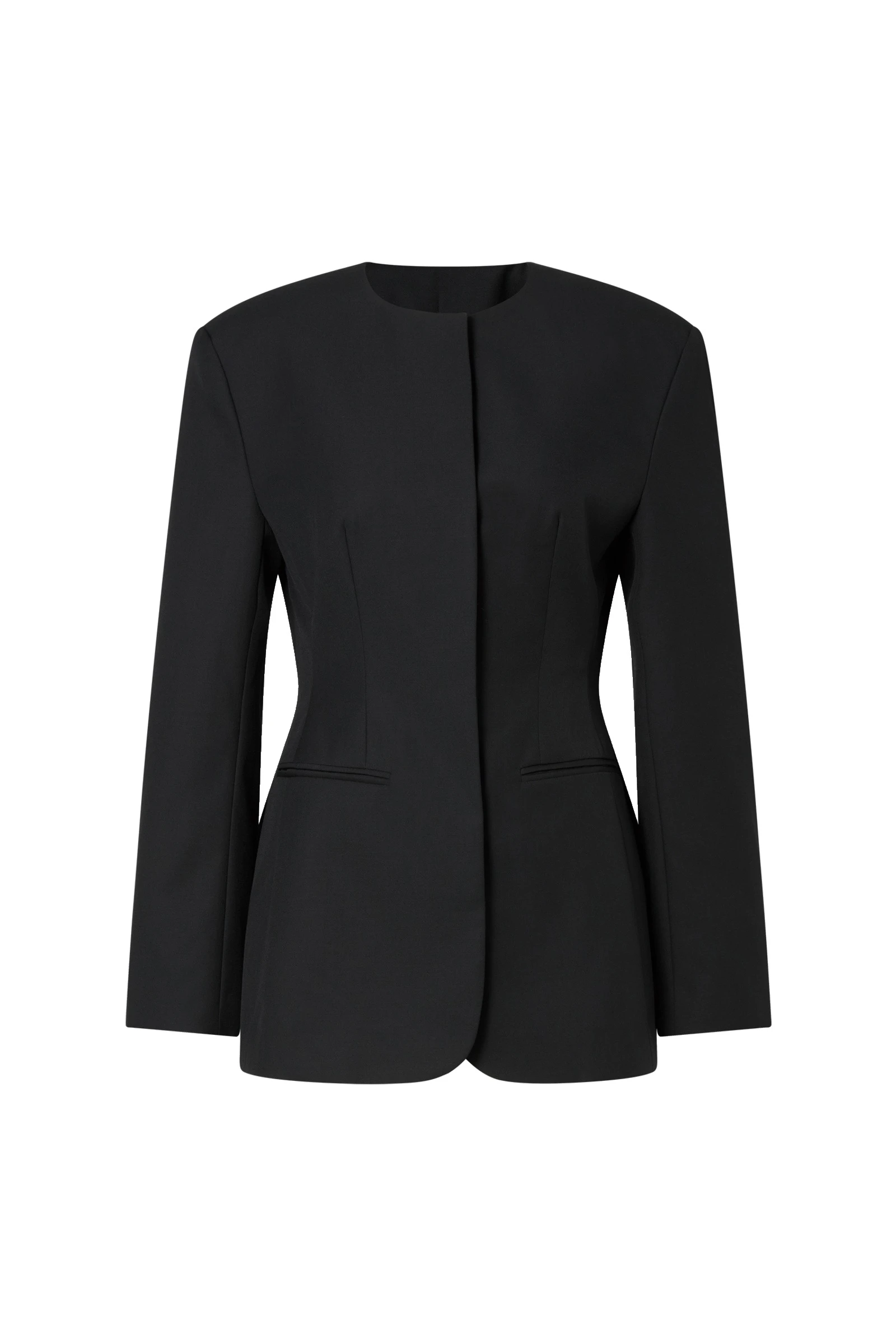 By Malina Carol Wool Blazer in Black By Malina Carol Wool Blazer in Black