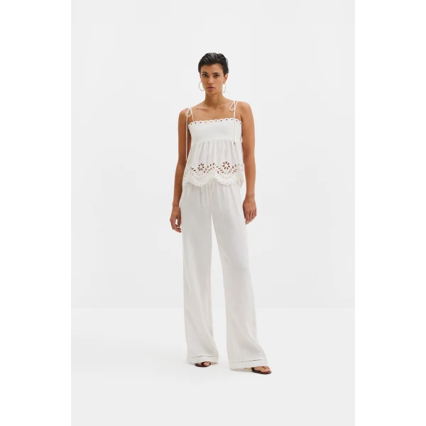By Malina Carrie Top in White, view 3