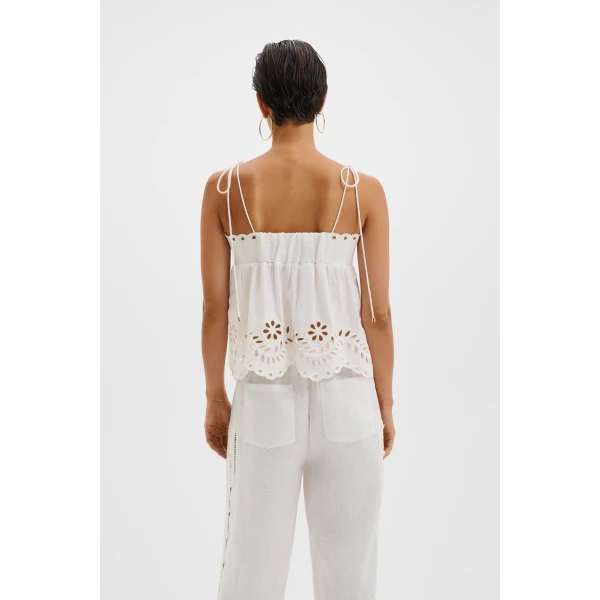 By Malina Carrie Top in White, view 4