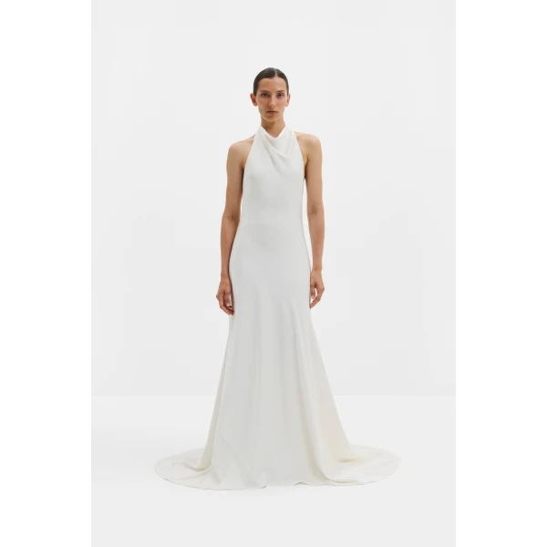 By Malina Chloe Gown in Cream, view 2