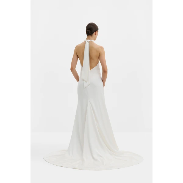 By Malina Chloe Gown in Cream, view 3