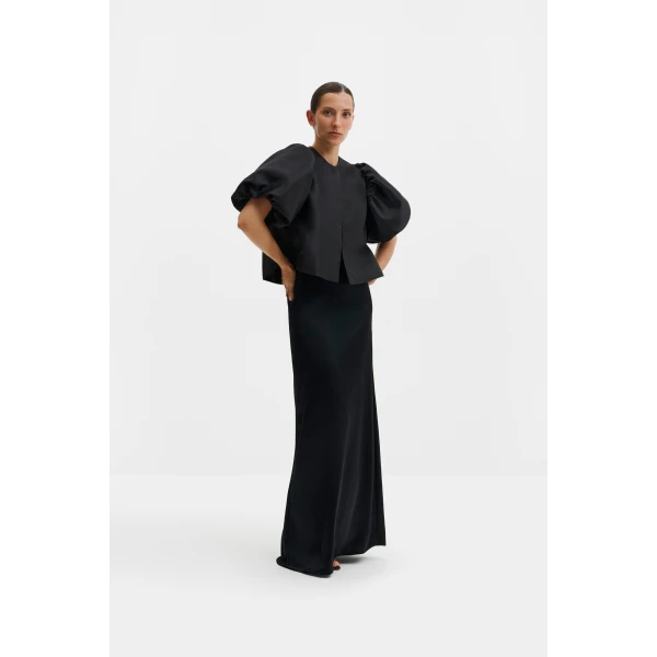 By Malina Cleo Blouse in Black, view 3