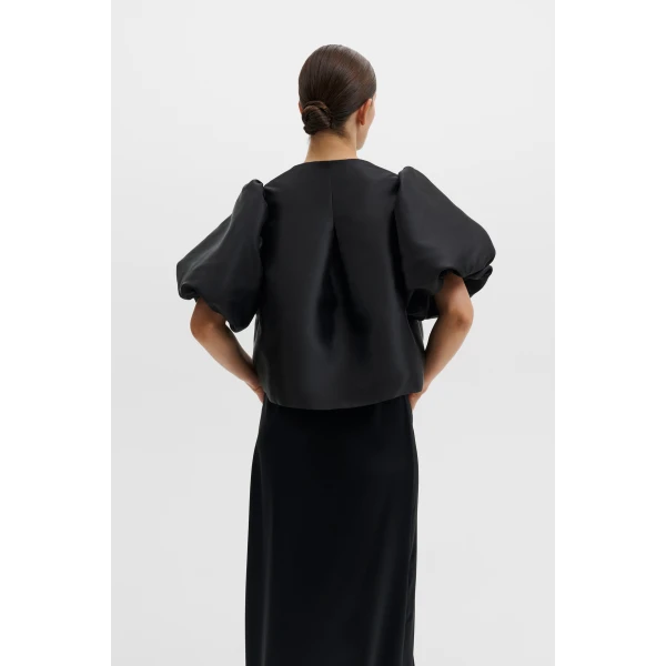 By Malina Cleo Blouse in Black, view 4