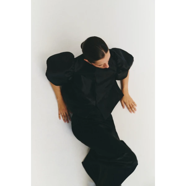 By Malina Cleo Blouse in Black, view 6