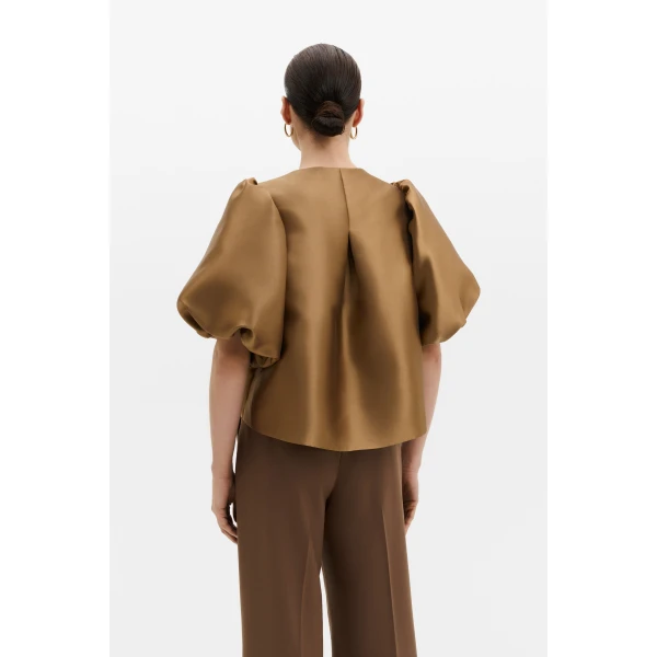 By Malina Cleo Blouse in Camel, view 4