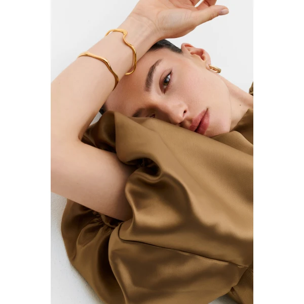 By Malina Cleo Blouse in Camel, view 5