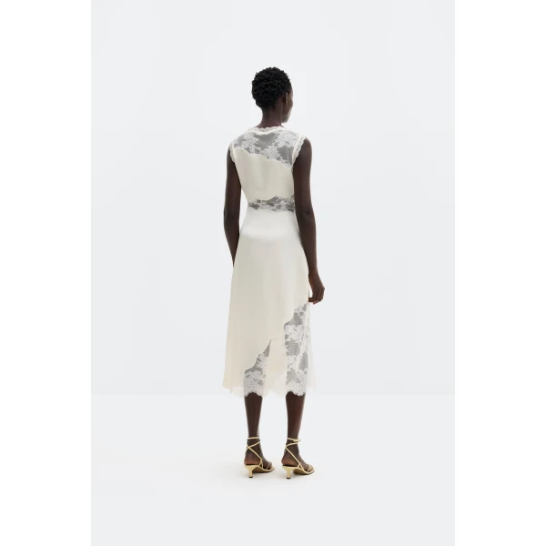 By Malina Desire Midi Dress in Vanilla, view 3