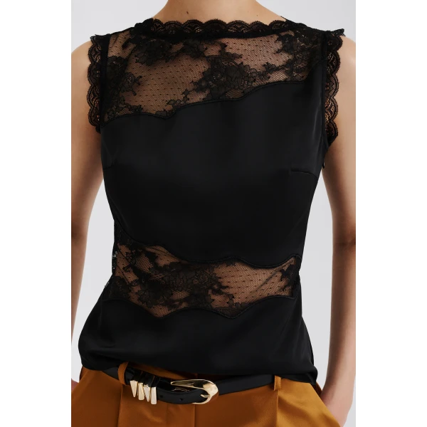 By Malina Desire Top in Black, view 5
