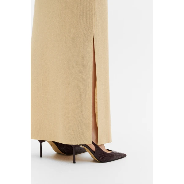 By Malina Donia Maxi Dress in Pale Gold, view 4