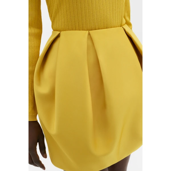 By Malina Ellis Mini Skirt in Mango, view 5
