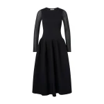 By Malina Elona Midi Dress in Black