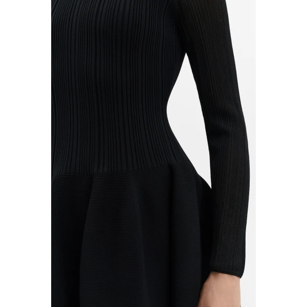 By Malina Elona Midi Dress in Black, view 5