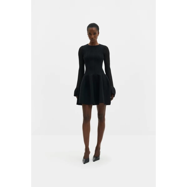 By Malina Elona Mini Dress in Black, view 3