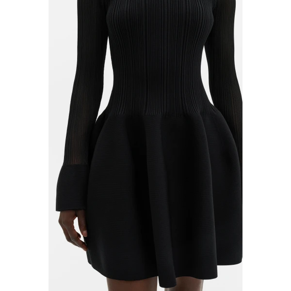 By Malina Elona Mini Dress in Black, view 5