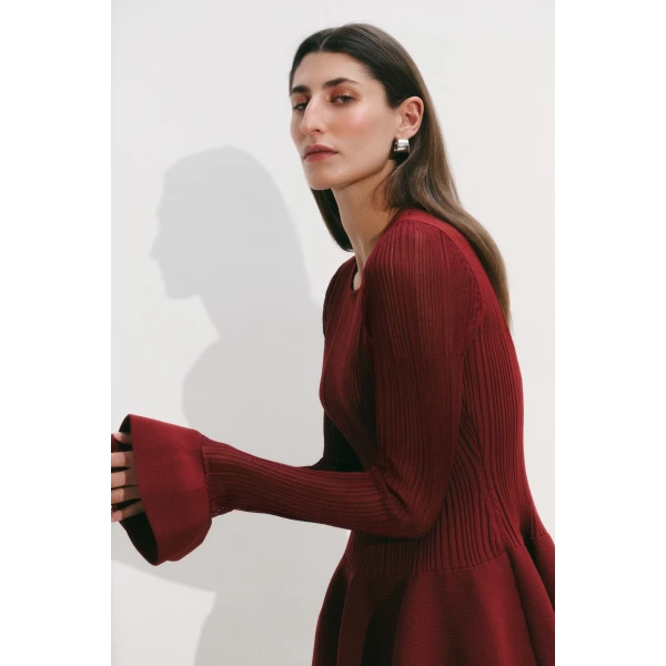 By Malina Elona Mini Dress in Ruby, view 2
