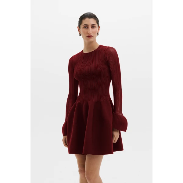 By Malina Elona Mini Dress in Ruby, view 4