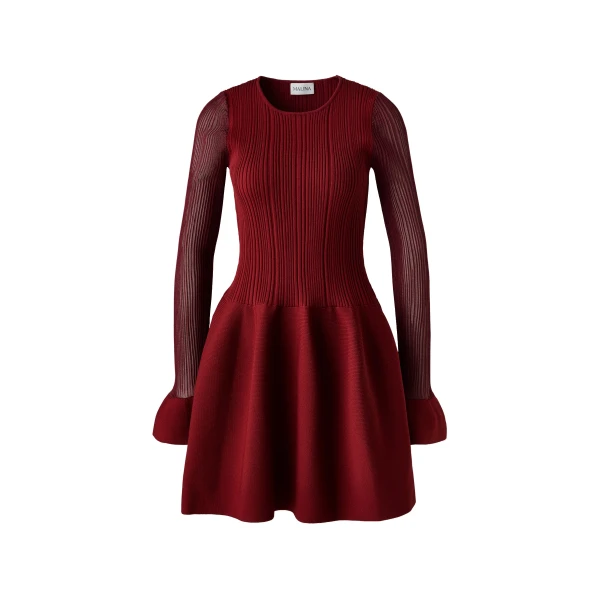 By Malina Elona Mini Dress in Ruby