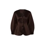 By Malina Emelia Blazer in Dark Brown By Malina Emelia Blazer in Dark Brown