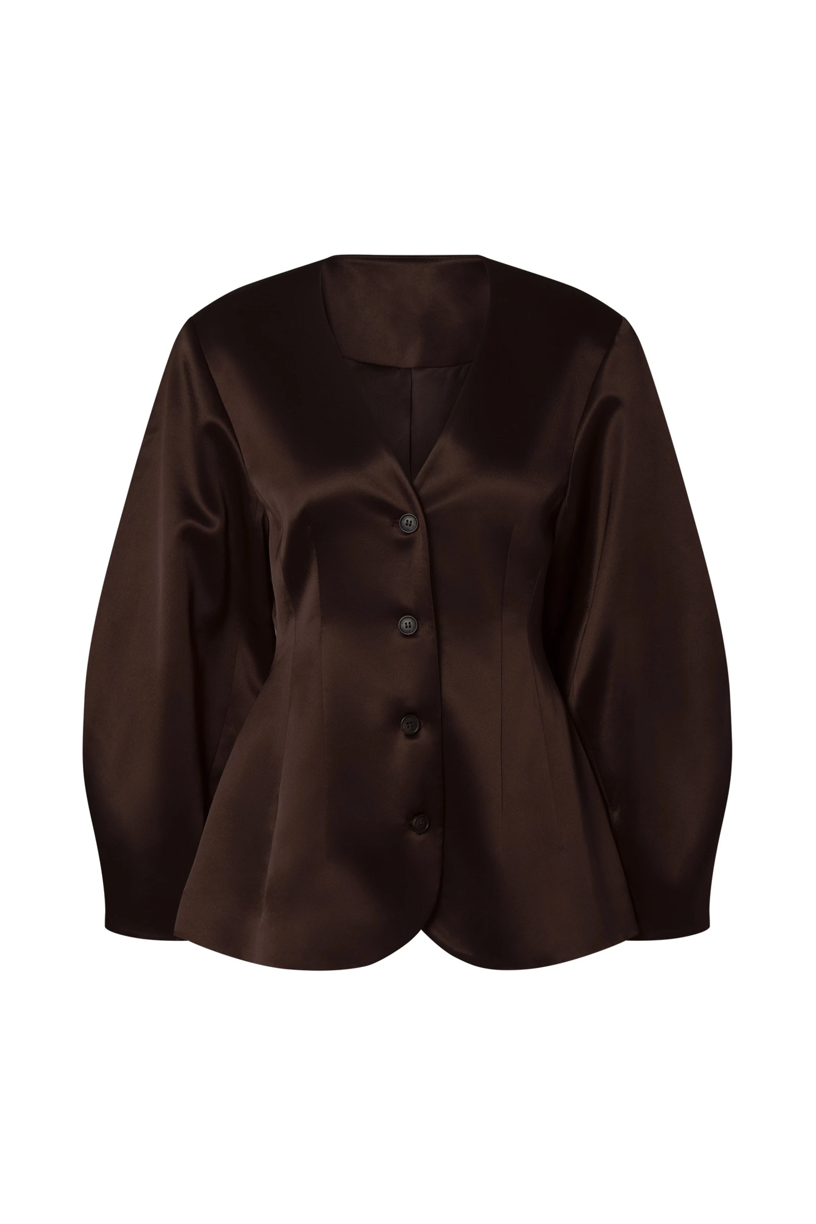By Malina Emelia Blazer in Dark Brown By Malina Emelia Blazer in Dark Brown
