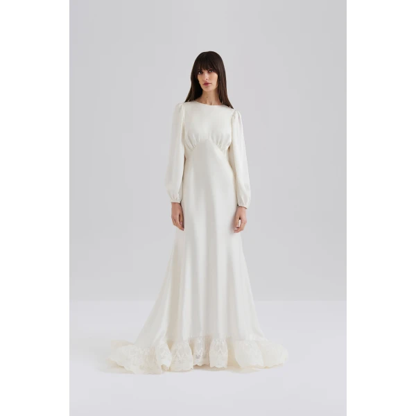 By Malina Emily Gown in Cream, view 2