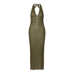 By Malina Esra Maxi Dress in Dusty Olive By Malina Esra Maxi Dress in Dusty Olive