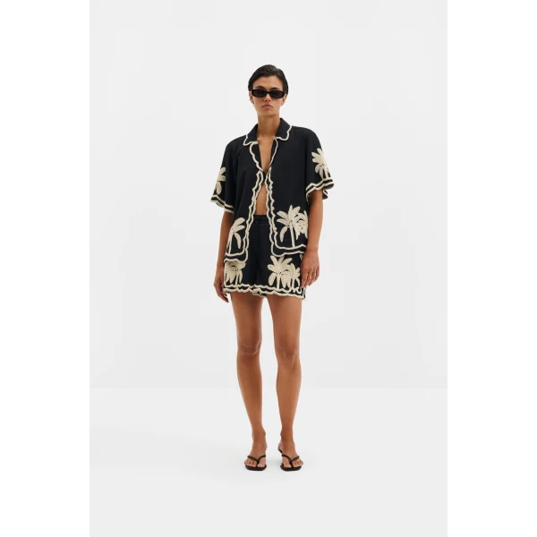 By Malina Fenya Shorts in Black, view 2