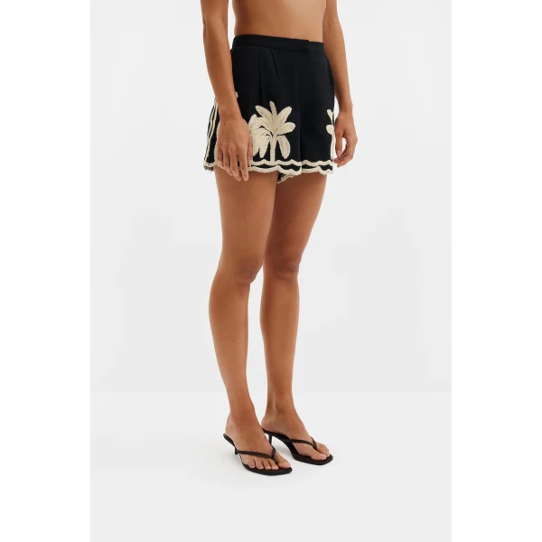 By Malina Fenya Shorts in Black, view 3