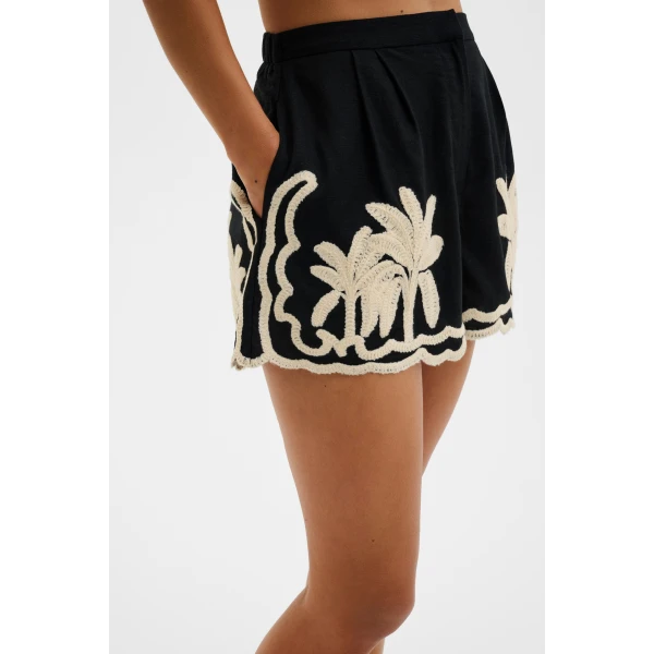 By Malina Fenya Shorts in Black, view 5