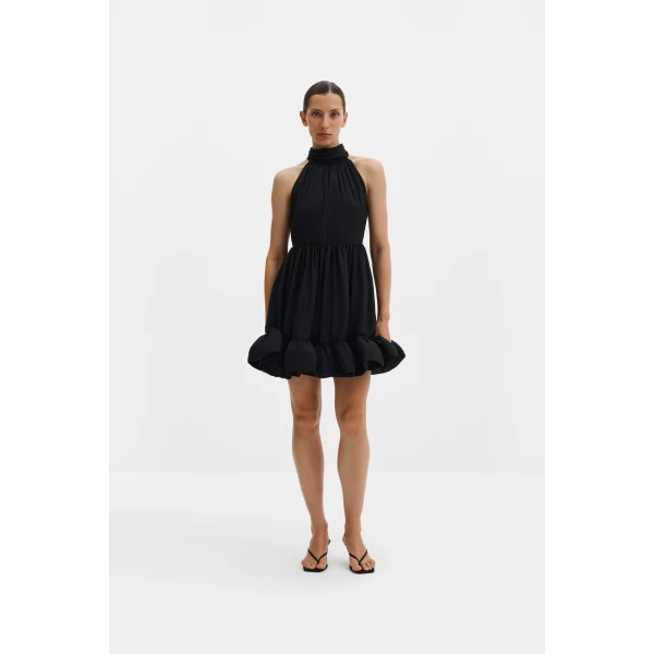 By Malina Fern Mini Dress in Black, view 3